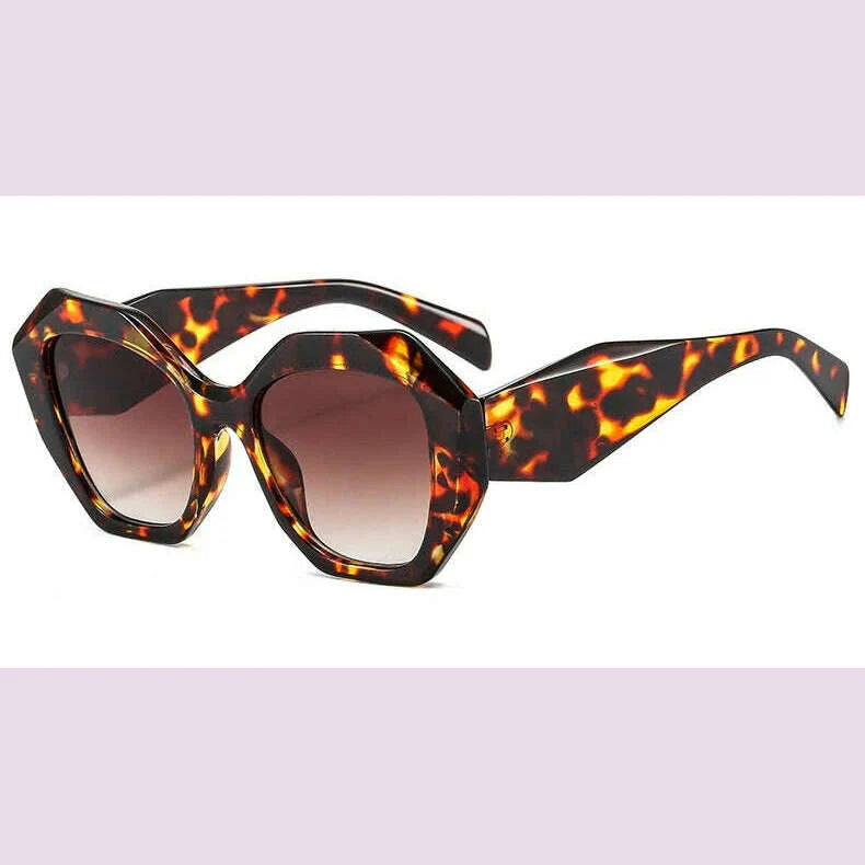 New Fashion Square Sunglasses Woman Vintage Shades Brand Design Vintage Polygon Sun glasses Female Tourism Glasses Lady Oculos
