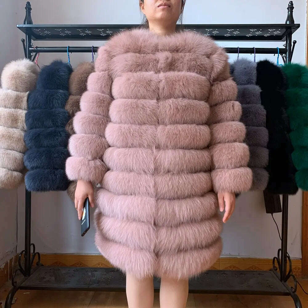 NEW style 4in1 real fur coats Women Natural Real Fur Jackets Vest Winter Outerwear Women fox fur coat high quality fur Clothes