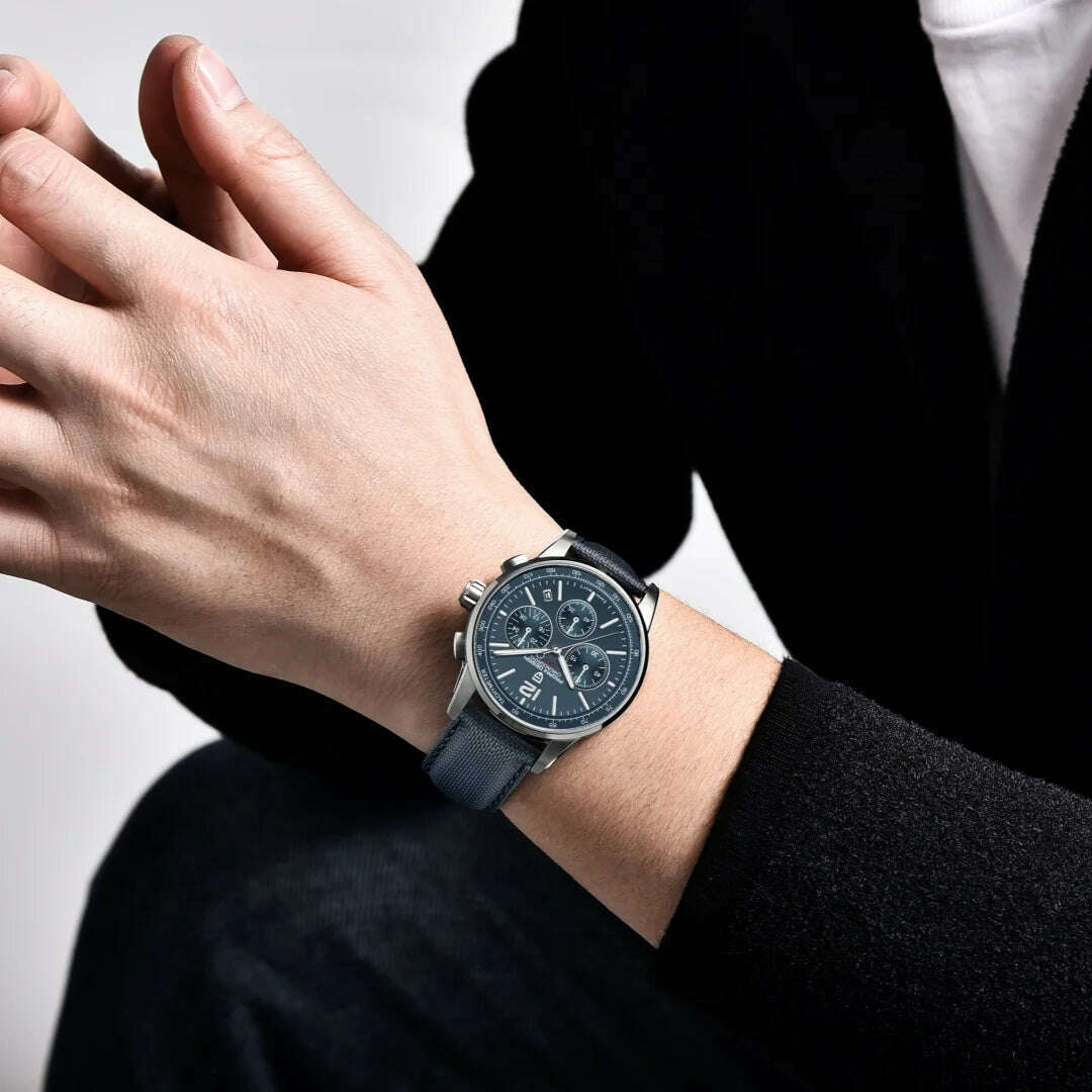 PAGANI DESIGN 2024 New Luxury Fashion Casual Men Quartz Watches VK63 100M Water Resistant Sapphire Glass Stainless Steel Watches
