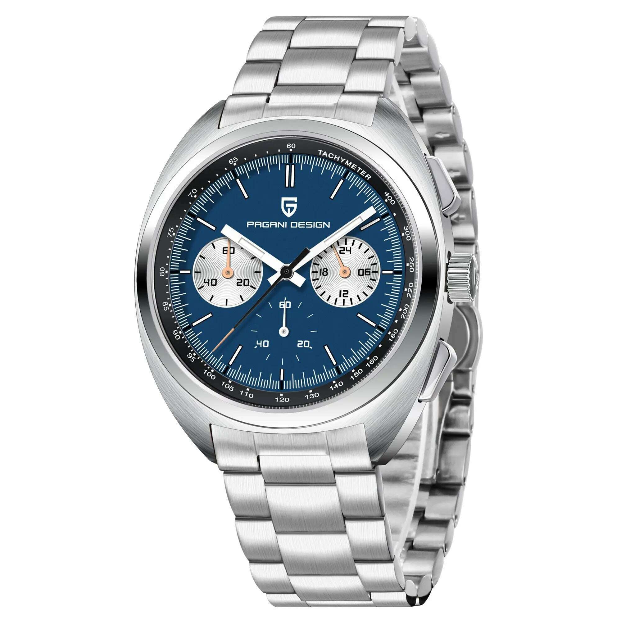 PAGANI DESIGN Panda Dial Men Watches Luxury Quartz Watch For Men Japan VK63 Sport Chronograph Sapphire glass Wristwatch 2024 New