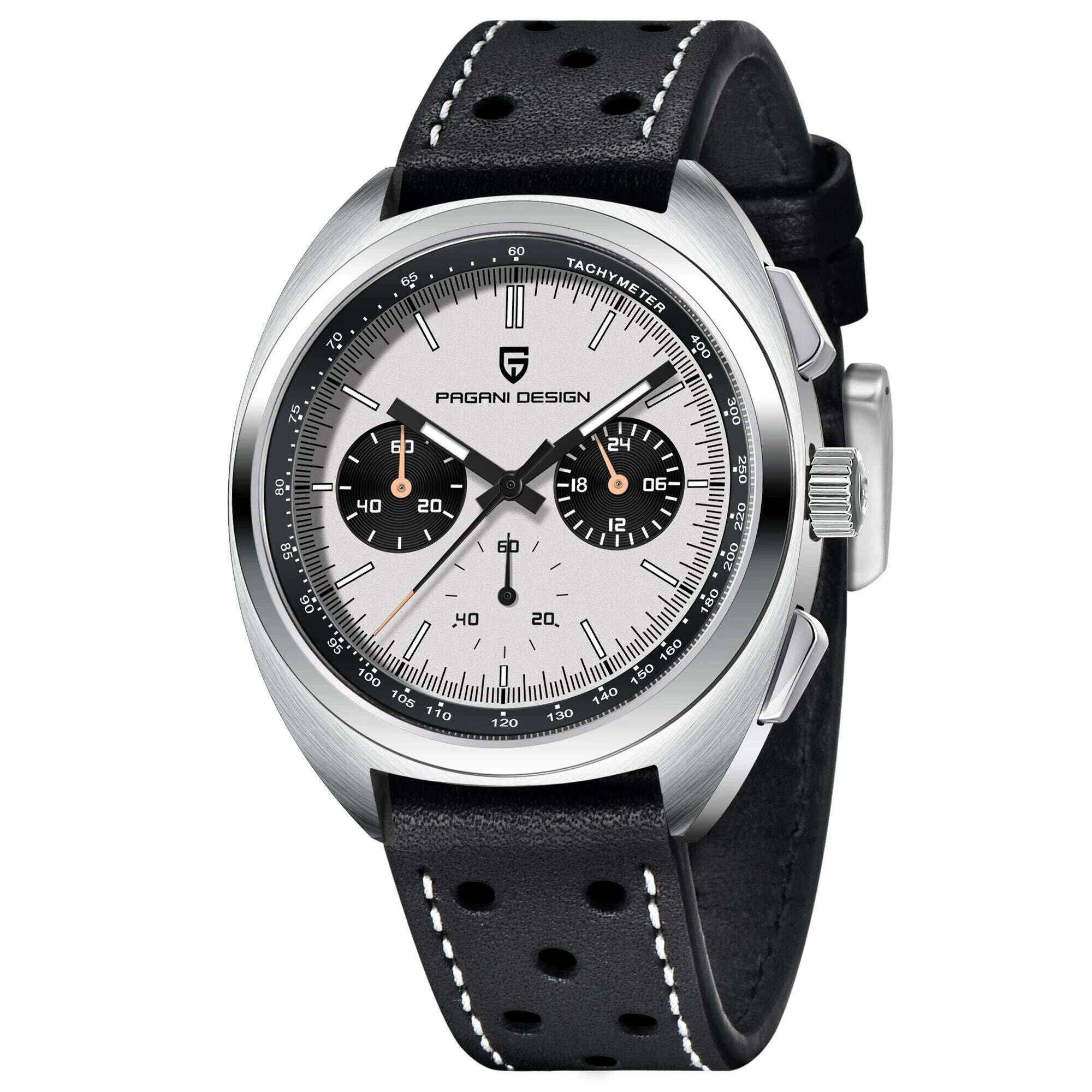 PAGANI DESIGN Panda Dial Men Watches Luxury Quartz Watch For Men Japan VK63 Sport Chronograph Sapphire glass Wristwatch 2024 New