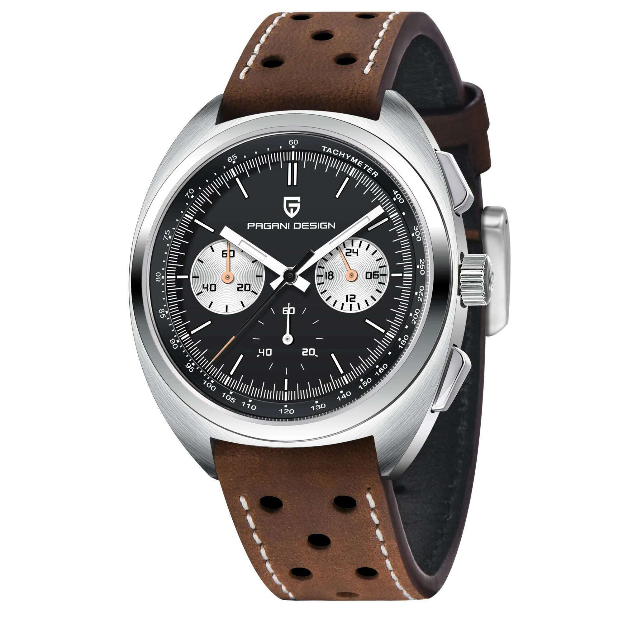 PAGANI DESIGN Panda Dial Men Watches Luxury Quartz Watch For Men Japan VK63 Sport Chronograph Sapphire glass Wristwatch 2024 New