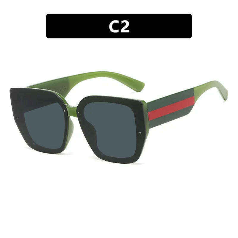 Polygonal Mix Color Sunglasses Irregular 2024 New Women Sunglasses Retro Fashion Concave Shape Girls Eyewear Luxury Designer