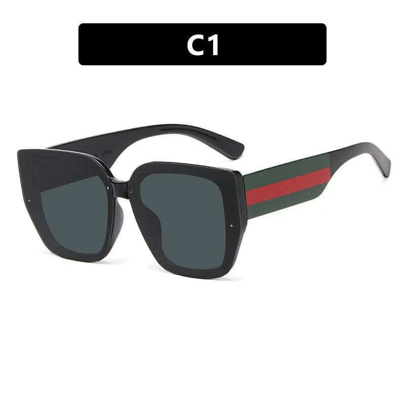 Polygonal Mix Color Sunglasses Irregular 2024 New Women Sunglasses Retro Fashion Concave Shape Girls Eyewear Luxury Designer