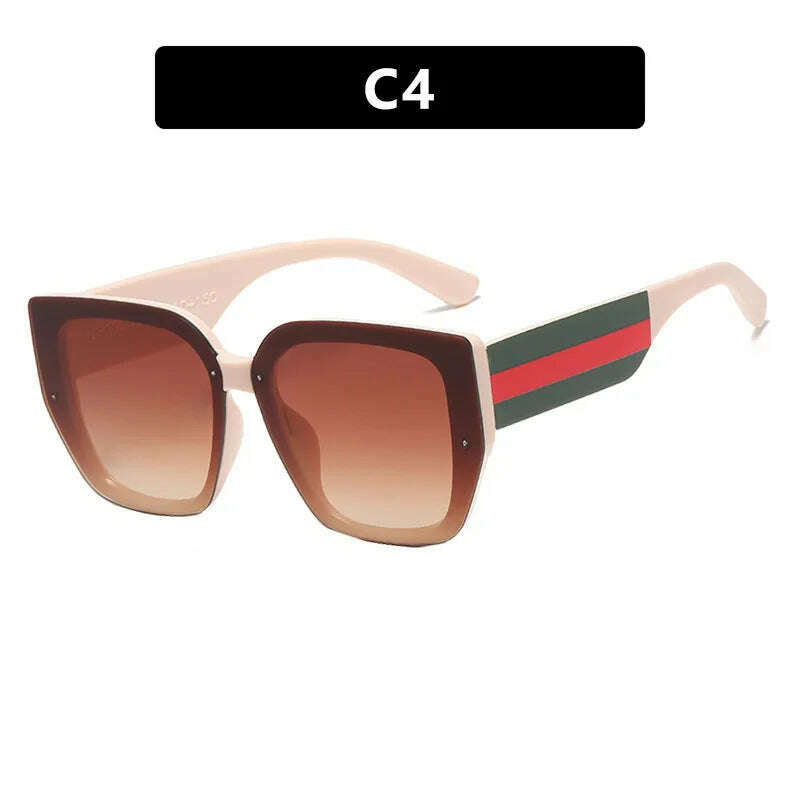 Polygonal Mix Color Sunglasses Irregular 2024 New Women Sunglasses Retro Fashion Concave Shape Girls Eyewear Luxury Designer