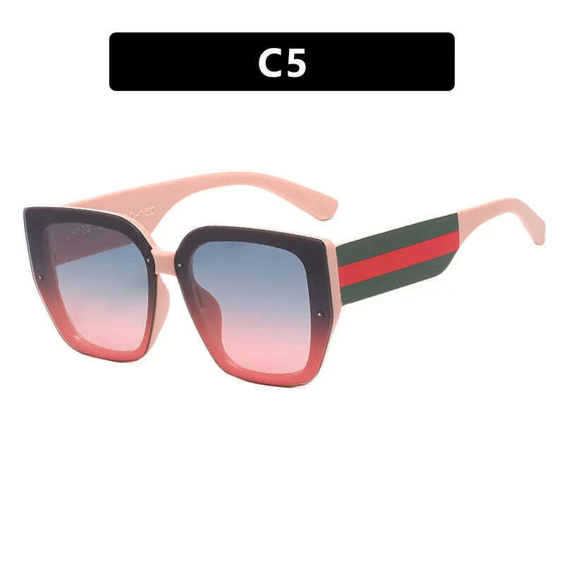 Polygonal Mix Color Sunglasses Irregular 2024 New Women Sunglasses Retro Fashion Concave Shape Girls Eyewear Luxury Designer