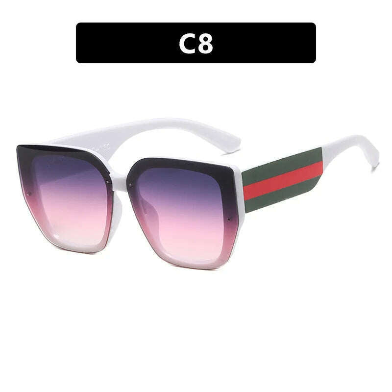 Polygonal Mix Color Sunglasses Irregular 2024 New Women Sunglasses Retro Fashion Concave Shape Girls Eyewear Luxury Designer