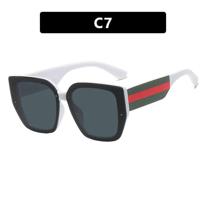 Polygonal Mix Color Sunglasses Irregular 2024 New Women Sunglasses Retro Fashion Concave Shape Girls Eyewear Luxury Designer