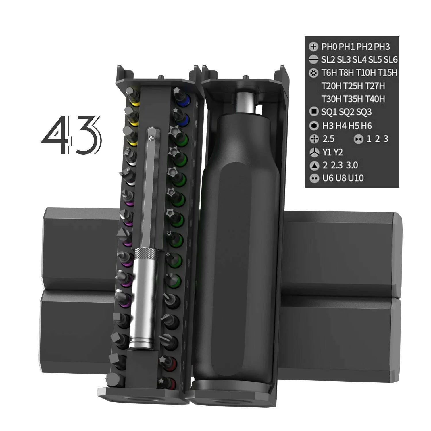 Precision Screwdriver Set 32/43/46 in 1 Magnetic Torx Phillips Screw Bit Multifunctional Repair Tool Kit for Phone Watch Laptop