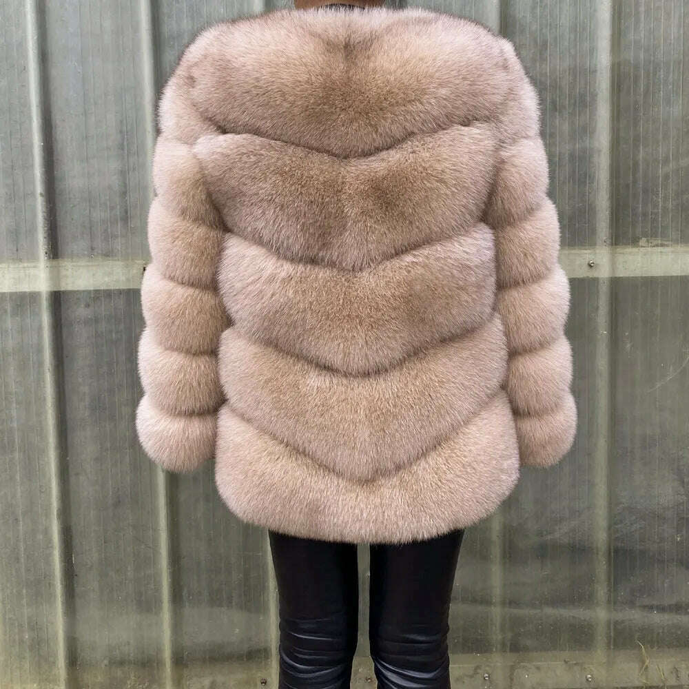 Real fur coats Women Natural Real Fur Jackets Vest Winter Outerwear Women fox fur coat high quality fur Clothes