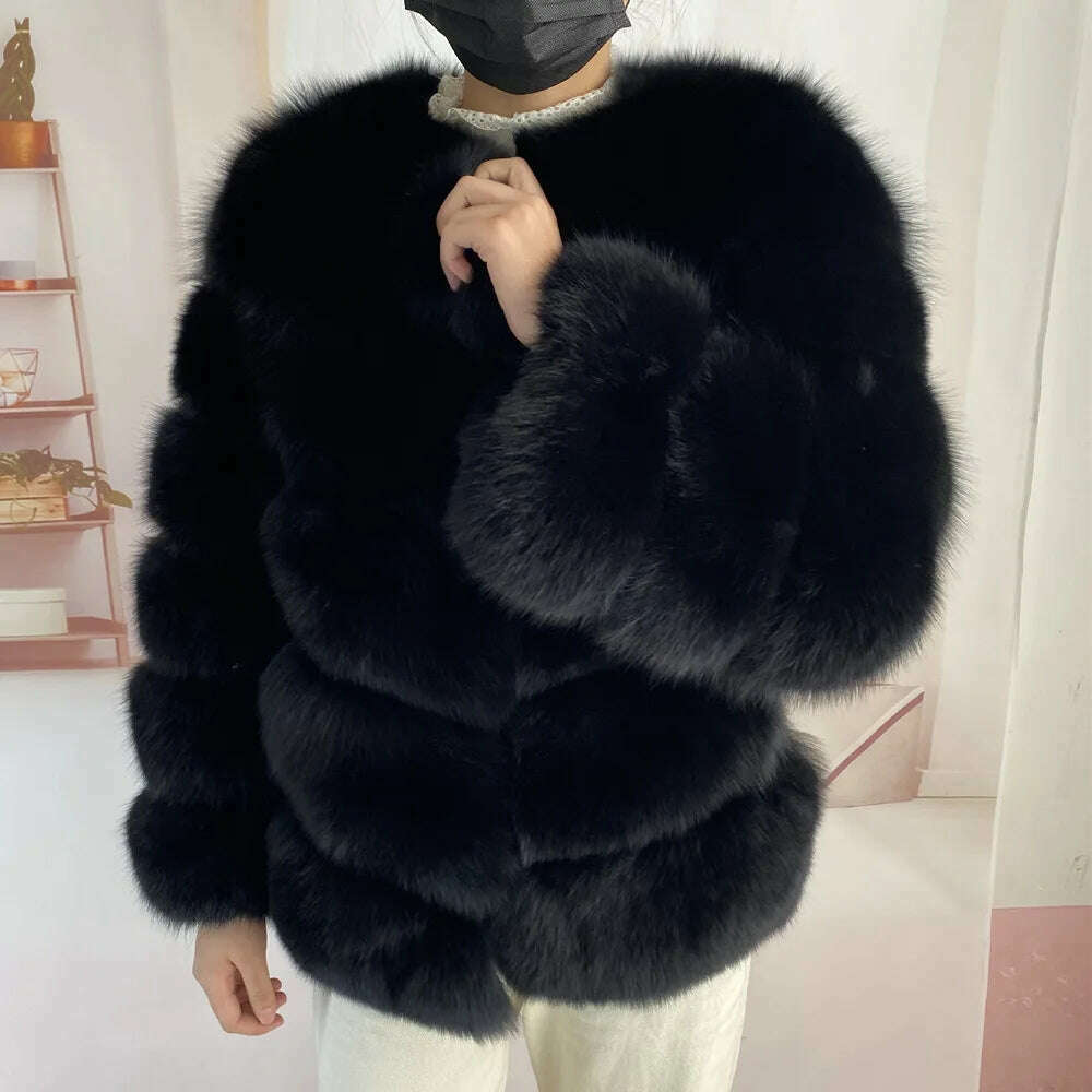Real fur coats Women Natural Real Fur Jackets Vest Winter Outerwear Women fox fur coat high quality fur Clothes