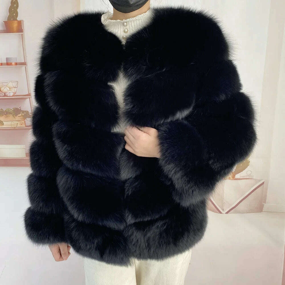 Real fur coats Women Natural Real Fur Jackets Vest Winter Outerwear Women fox fur coat high quality fur Clothes