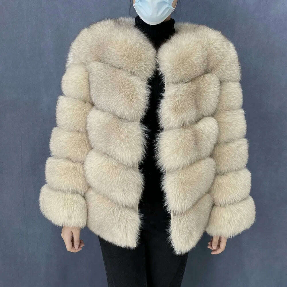Real fur coats Women Natural Real Fur Jackets Vest Winter Outerwear Women fox fur coat high quality fur Clothes