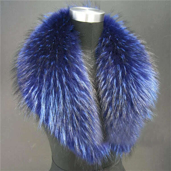 Real Raccoon Fur Collar Women Natural Fur Scarf Winter Large Size Warm Wraps Furry Fur Scarves for Coat Jackets Collars