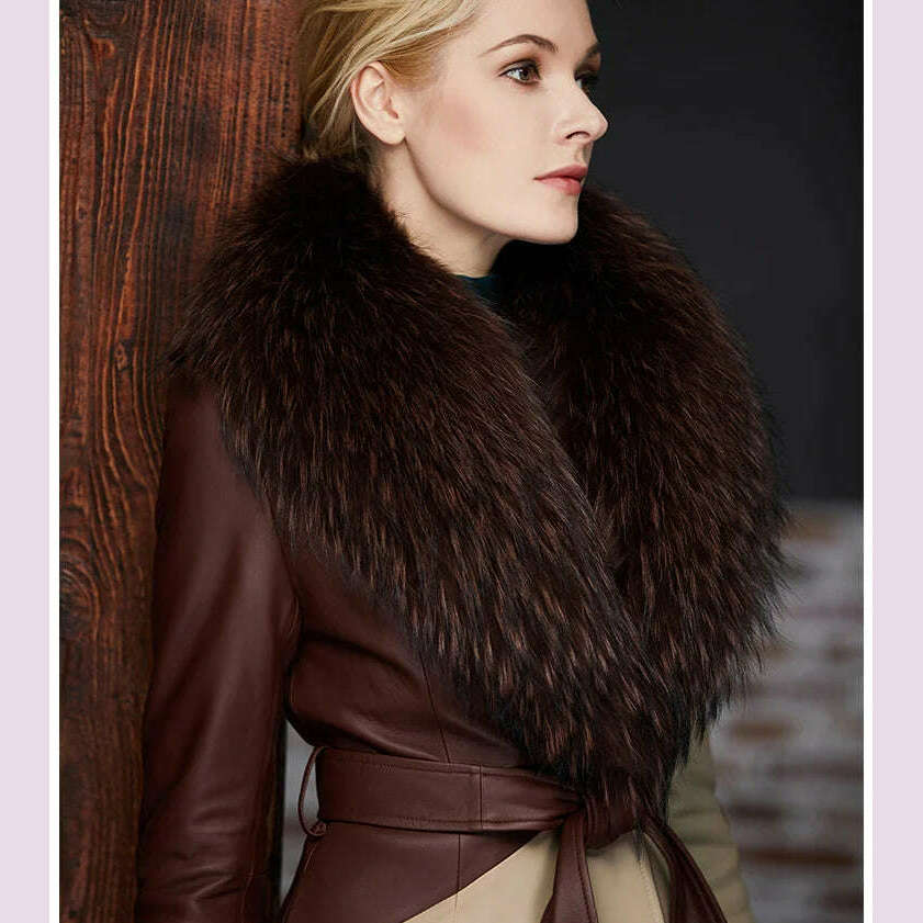 Real Raccoon Fur Collar Women Natural Fur Scarf Winter Large Size Warm Wraps Furry Fur Scarves for Coat Jackets Collars