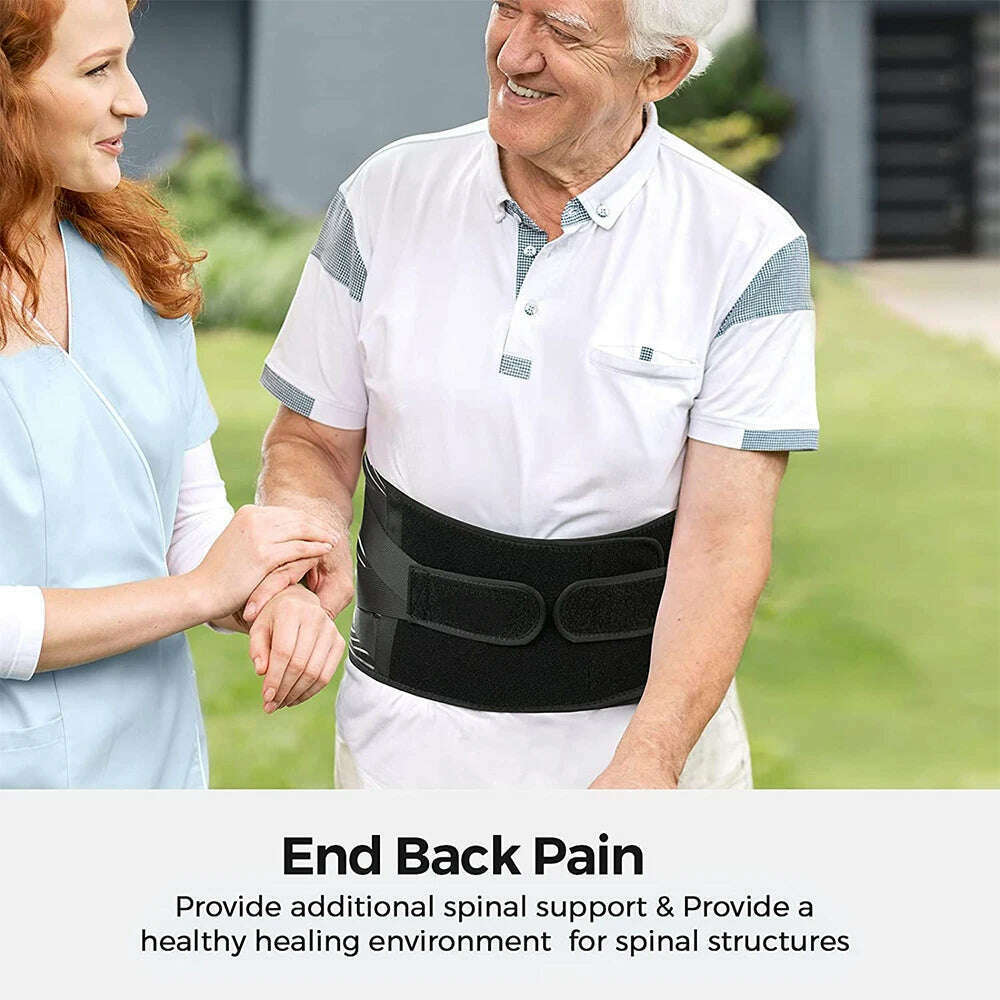 S-3XL Sports Lower Back Brace with 6 Stays Anti-skid Orthopedic lumbar Support Breathable Waist Support Belt for Gym Pain Relief