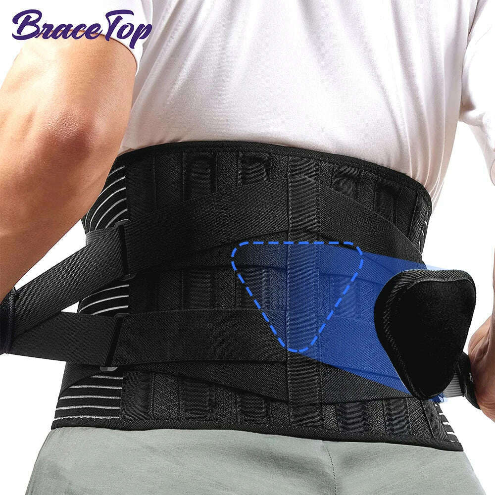 S-3XL Sports Lower Back Brace with 6 Stays Anti-skid Orthopedic lumbar Support Breathable Waist Support Belt for Gym Pain Relief