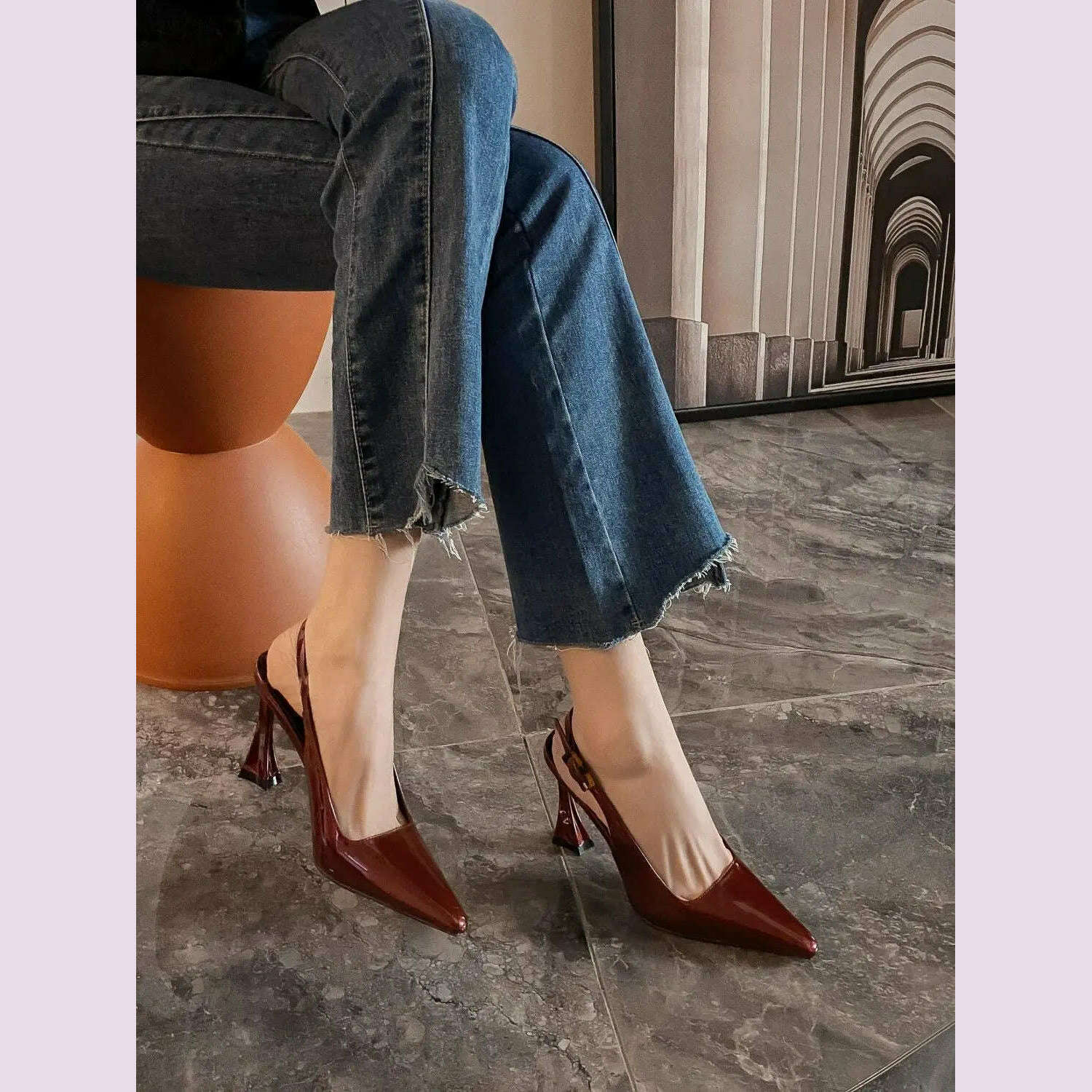 Sharp Pointed Niche Women Shoe 2025 Fashion New Women High Heel Versatile Simple Single Shoes Trendy Temperament Women's Sandals