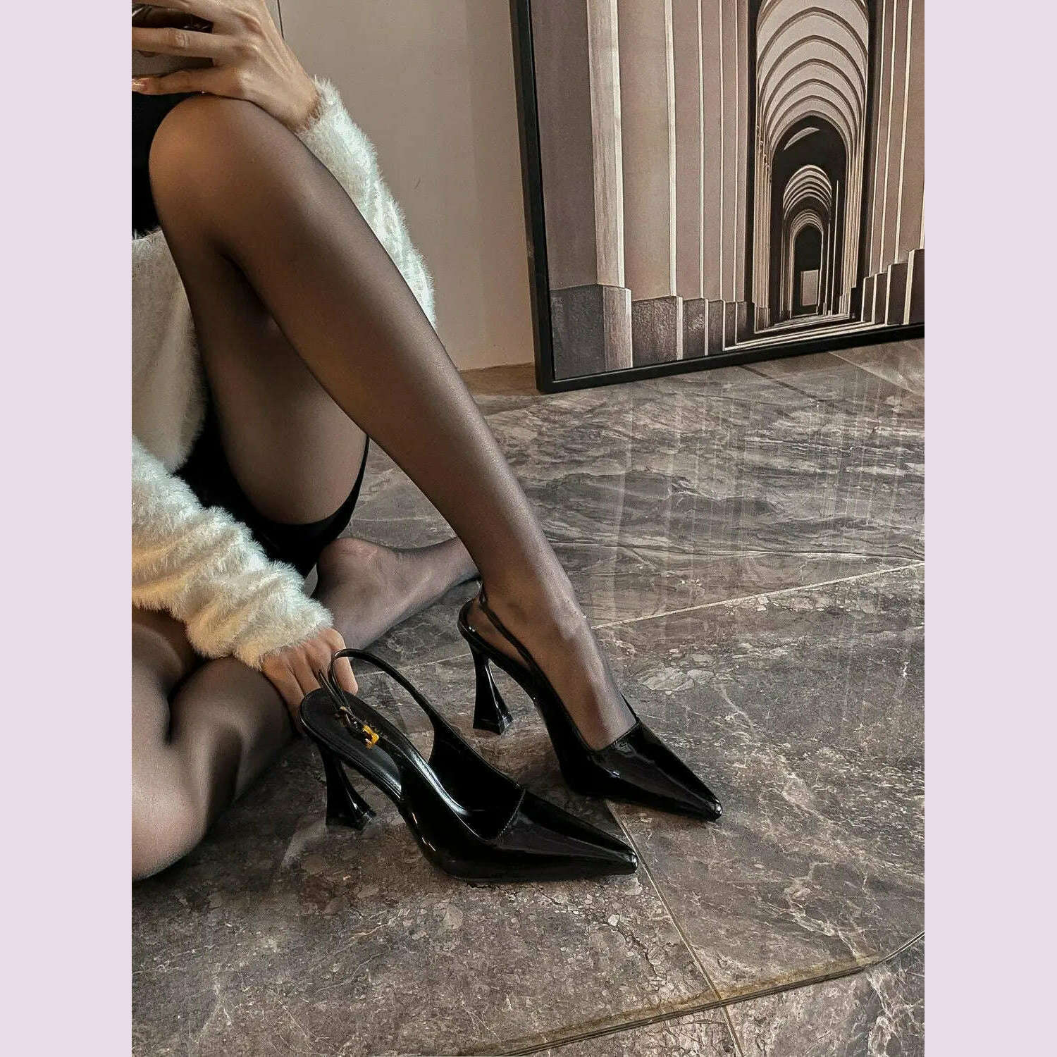 Sharp Pointed Niche Women Shoe 2025 Fashion New Women High Heel Versatile Simple Single Shoes Trendy Temperament Women's Sandals