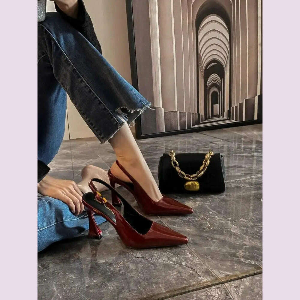 Sharp Pointed Niche Women Shoe 2025 Fashion New Women High Heel Versatile Simple Single Shoes Trendy Temperament Women's Sandals