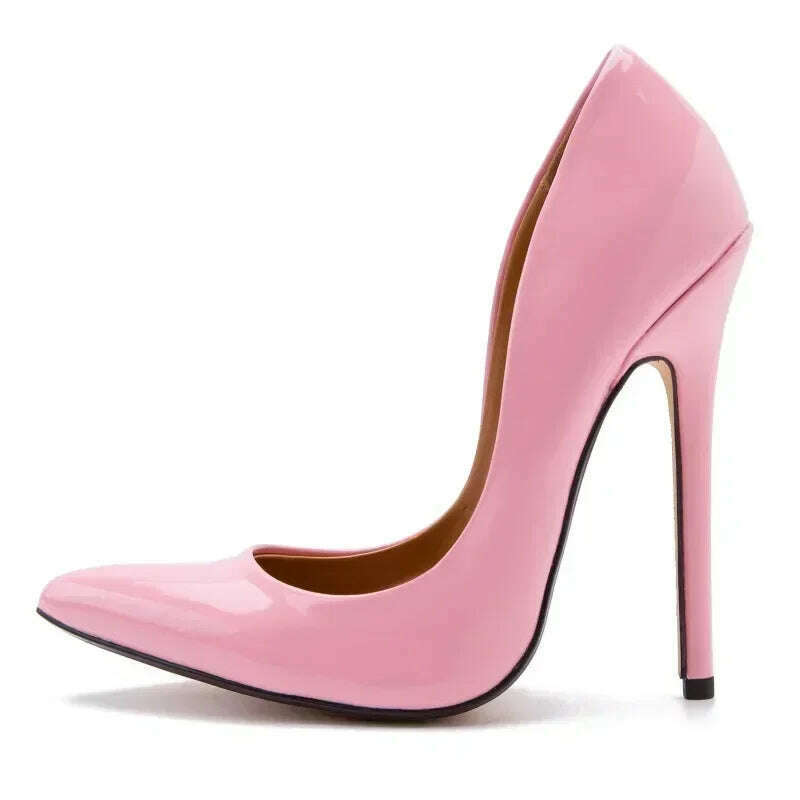 Shoes Designer New Women Pumps Fashion Pointed Toe Patent Leather 14CM Thin Heels Novelty Modern Sandals Fashion Women's Shoes