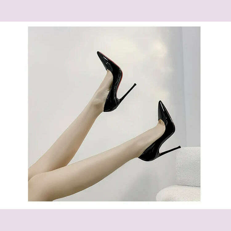 Shoes Woman 2024 Trend Luxury Shoes For Women Brand Pumps Red Shiny Bottom Pointed Toe High Heels Party Elegant Ladies Shoe 2025