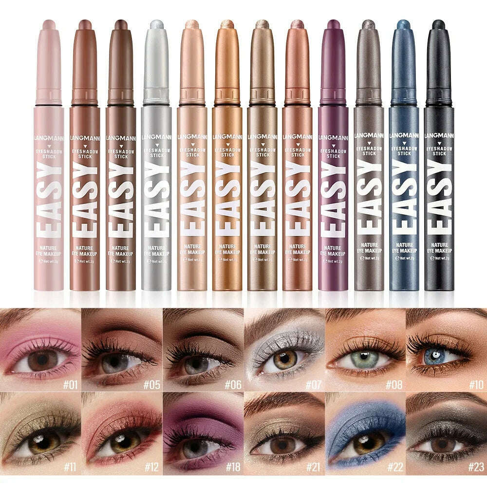 Smoke Rose Eyeshadow Pencil Glitter High-gloss Silkworm Liner Pen Highlighter Bronze Shimmer Matte Eye Shadow Stick Makeup