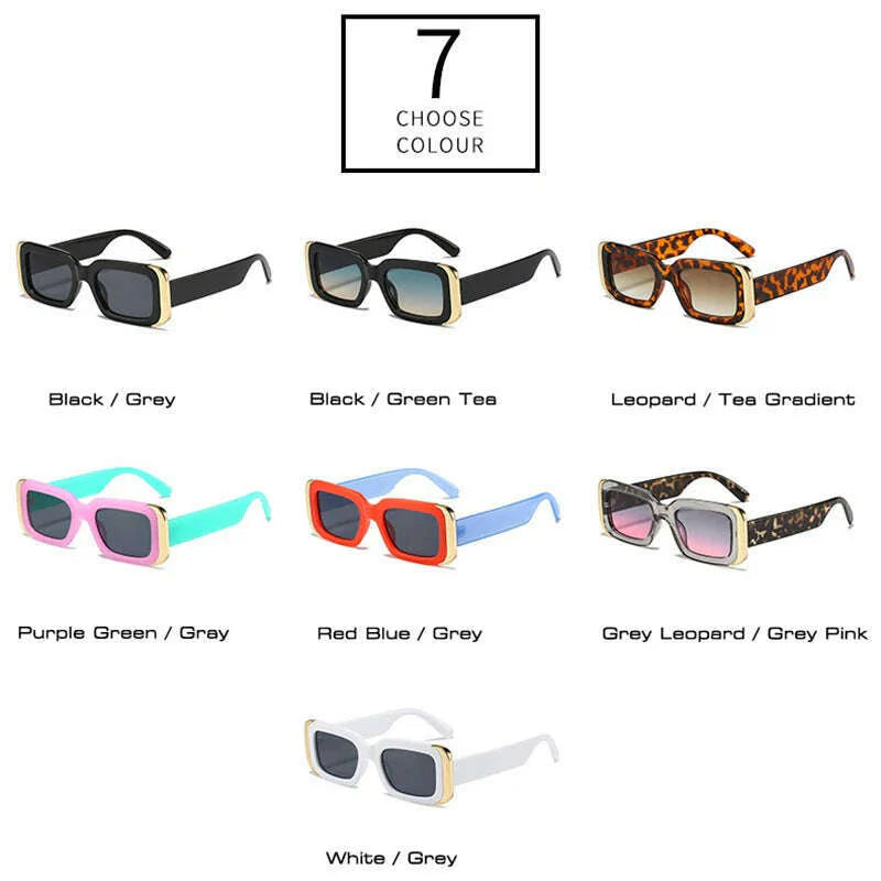 SO&EI Ins Popular Fashion Square Sunglasses Women Retro Brand Designer Jelly Color Shades UV400 Men Gradient Sun Glasses