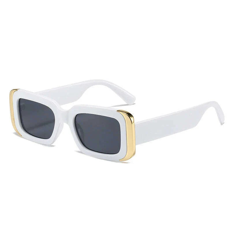 SO&EI Ins Popular Fashion Square Sunglasses Women Retro Brand Designer Jelly Color Shades UV400 Men Gradient Sun Glasses
