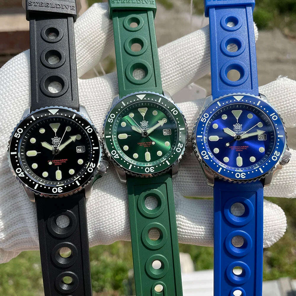 STEELDIVE SD1996 Men's Dive Watch NH35 Automatic Mechanical Men's Watch Luminous Ceramic Bezel Diver watch men watches Sapphire