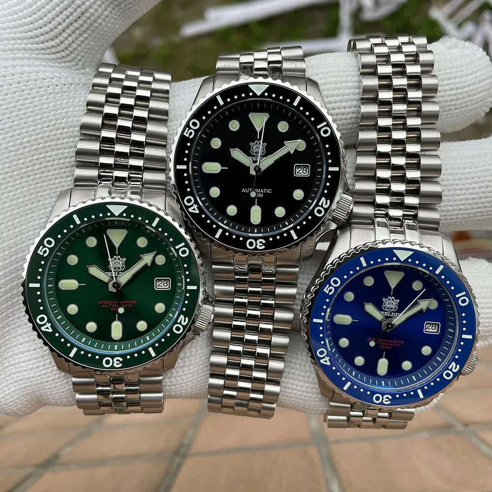 STEELDIVE SD1996 Men's Dive Watch NH35 Automatic Mechanical Men's Watch Luminous Ceramic Bezel Diver watch men watches Sapphire
