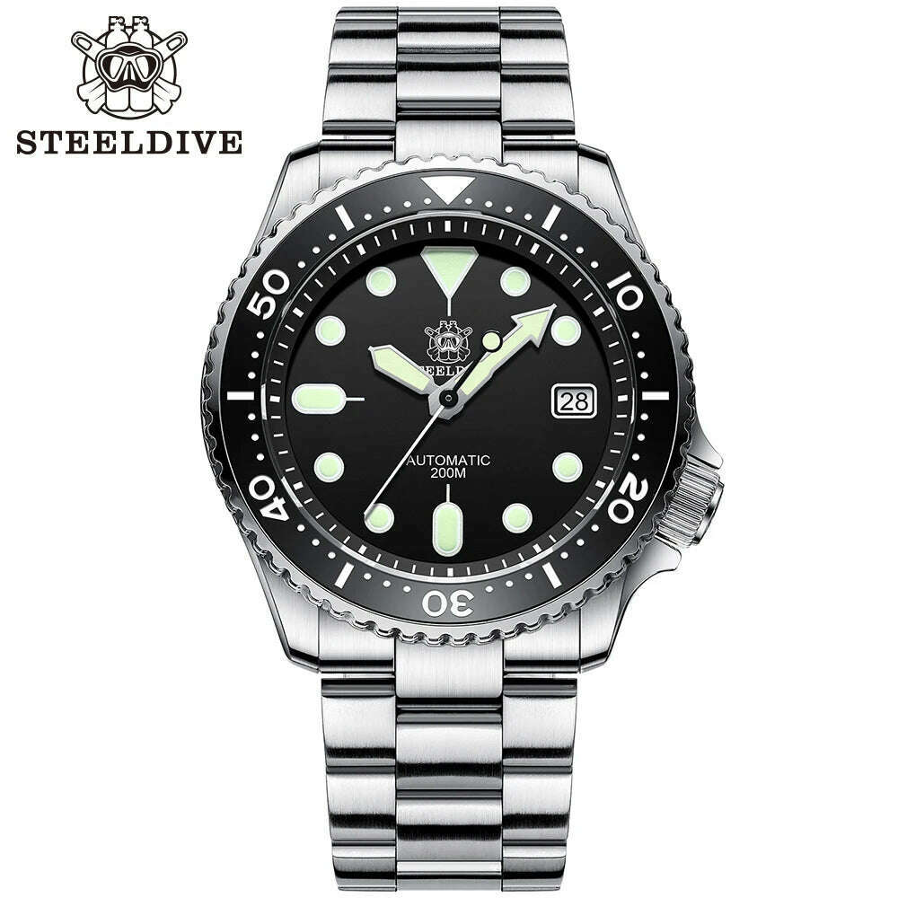 STEELDIVE SD1996 Men's Dive Watch NH35 Automatic Mechanical Men's Watch Luminous Ceramic Bezel Diver watch men watches Sapphire