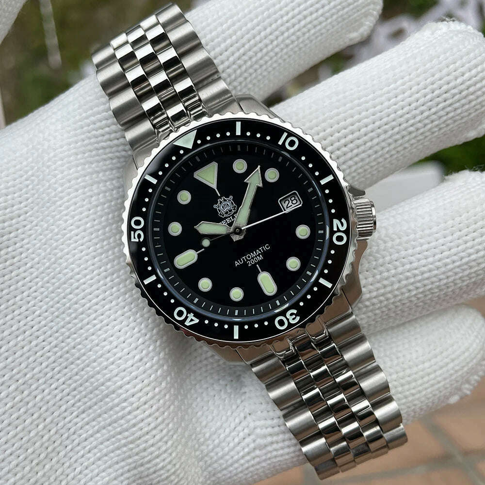 STEELDIVE SD1996 Men's Dive Watch NH35 Automatic Mechanical Men's Watch Luminous Ceramic Bezel Diver watch men watches Sapphire
