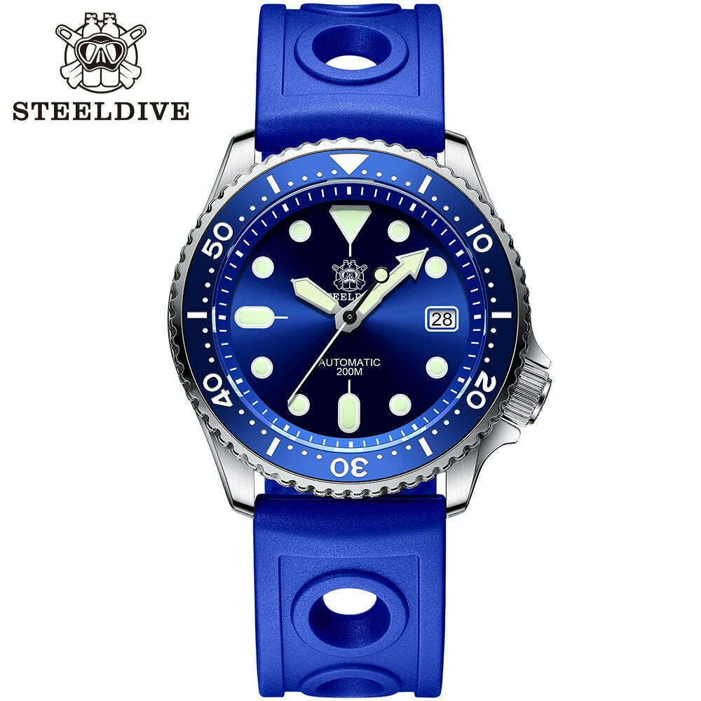 STEELDIVE SD1996 Men's Dive Watch NH35 Automatic Mechanical Men's Watch Luminous Ceramic Bezel Diver watch men watches Sapphire
