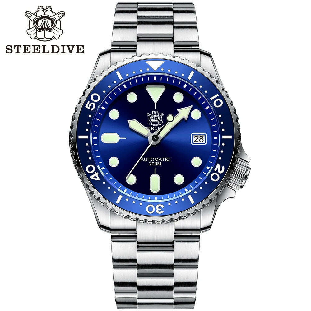 STEELDIVE SD1996 Men's Dive Watch NH35 Automatic Mechanical Men's Watch Luminous Ceramic Bezel Diver watch men watches Sapphire