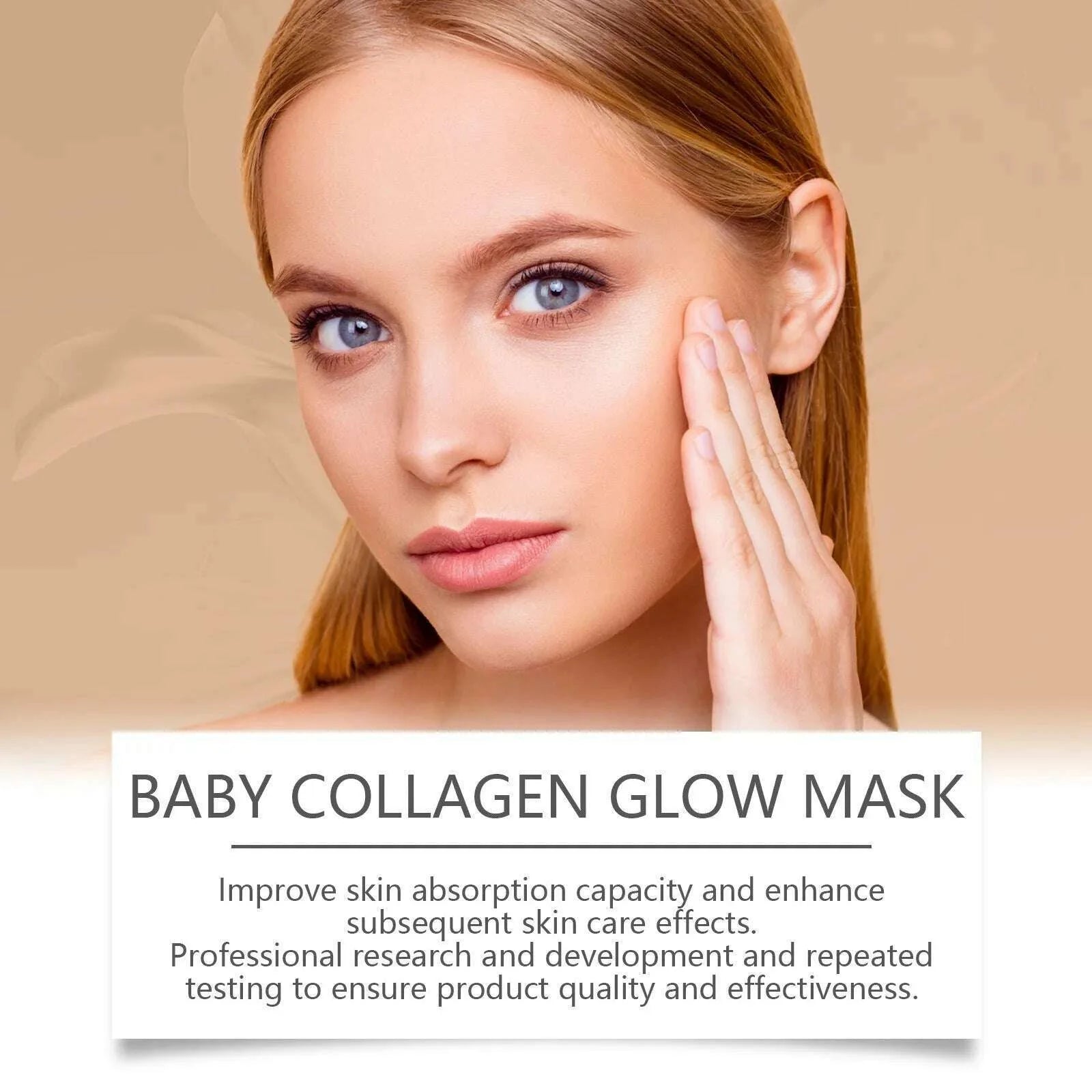 T3 Collagen Mask, T3 Baby Collagen Glow Mask, T3 Collagen Peel Off Mask, Korean Face Mask Make Glowy Skin, Skin Elasticity