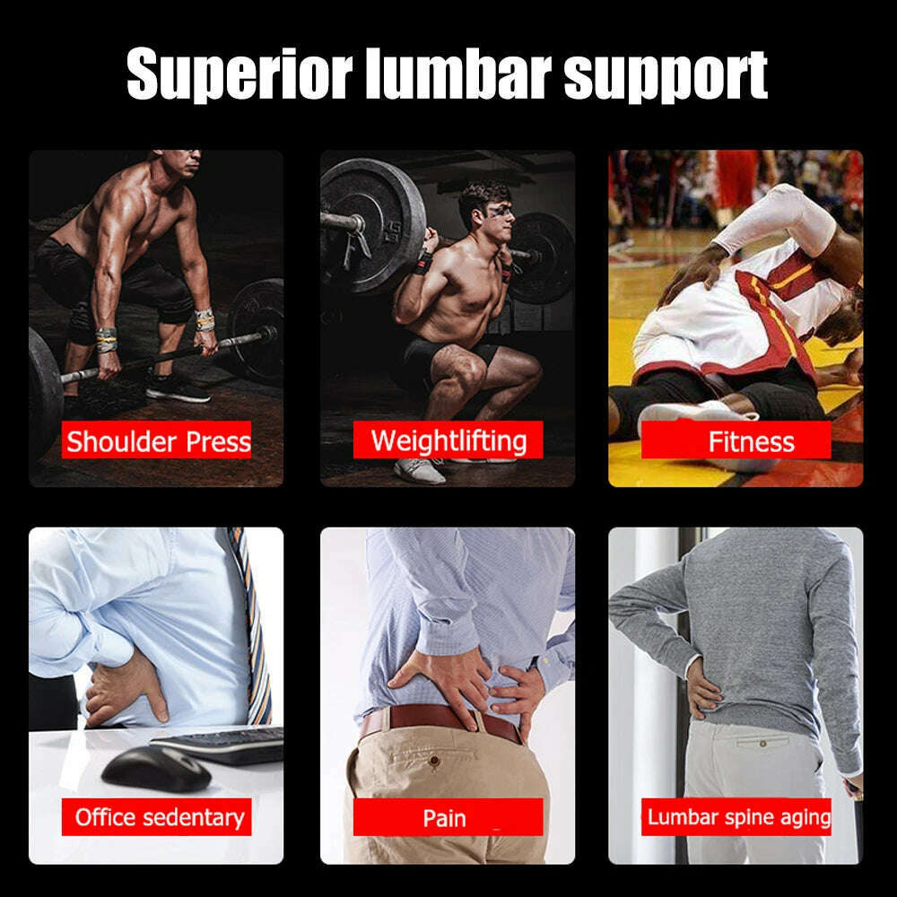 TIKE Lumbar Back Braces Support Belt for Women Men,Gym Waist Trainer Belt for Back Pain Relief,Herniated Disc,Sciatica,Scoliosis