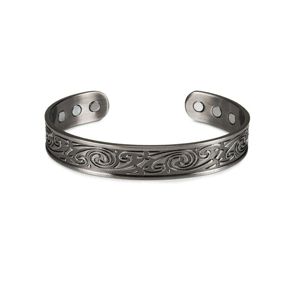 Viking Pure Copper Bracelet Men Adjustable Cuff Energy Magnetic Bracelet Benefits Wristband Hard Health Man Bracelet Knot Metal