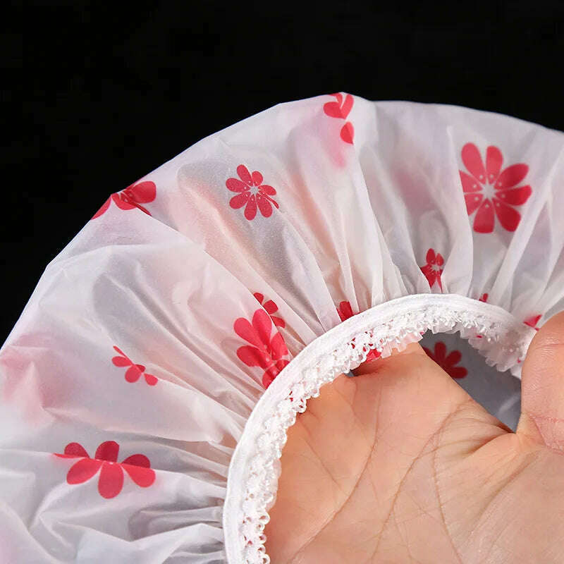 Waterproof Bath Hat Thickened Waterproof and Oil Fume Cap Women Spa Hair Salon Supplies Shower Cap Bathroom Caps Accessories
