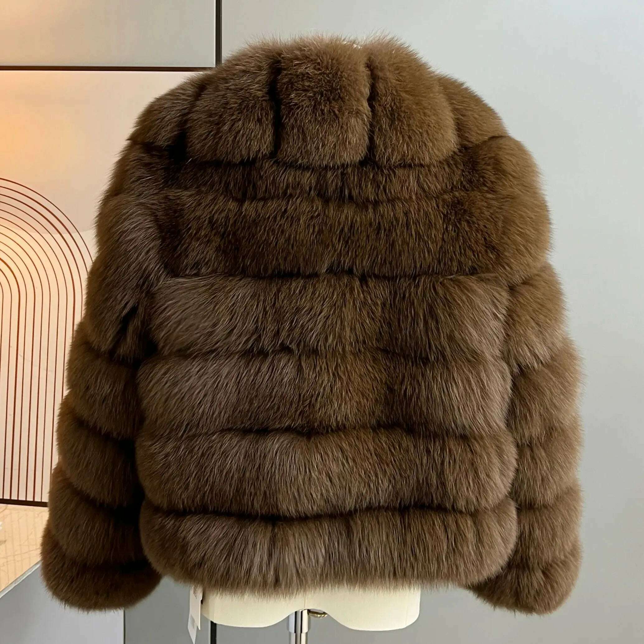 Whole leather fox fur coat short style young women's new coat