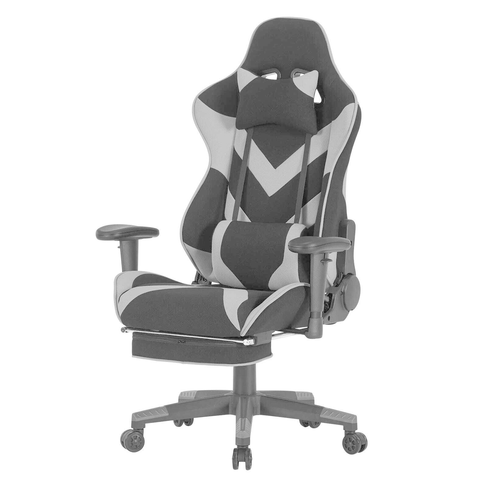 WOLTU Swivel Computer Desk Office Chair Racing Gaming Chair Faux Leather Seat with 155°Tilt Reclining Lumbar Cushion Relaxing