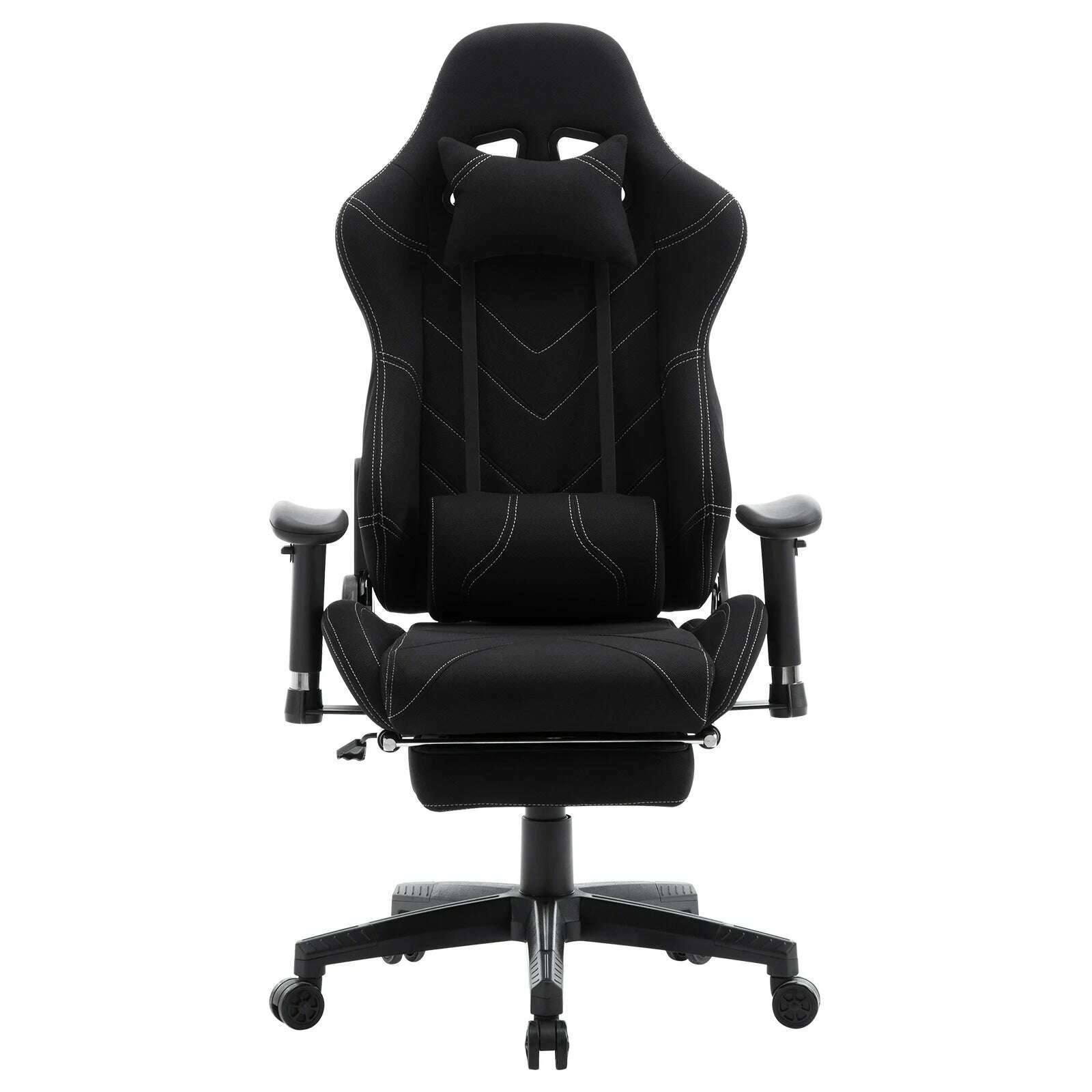 WOLTU Swivel Computer Desk Office Chair Racing Gaming Chair Faux Leather Seat with 155°Tilt Reclining Lumbar Cushion Relaxing