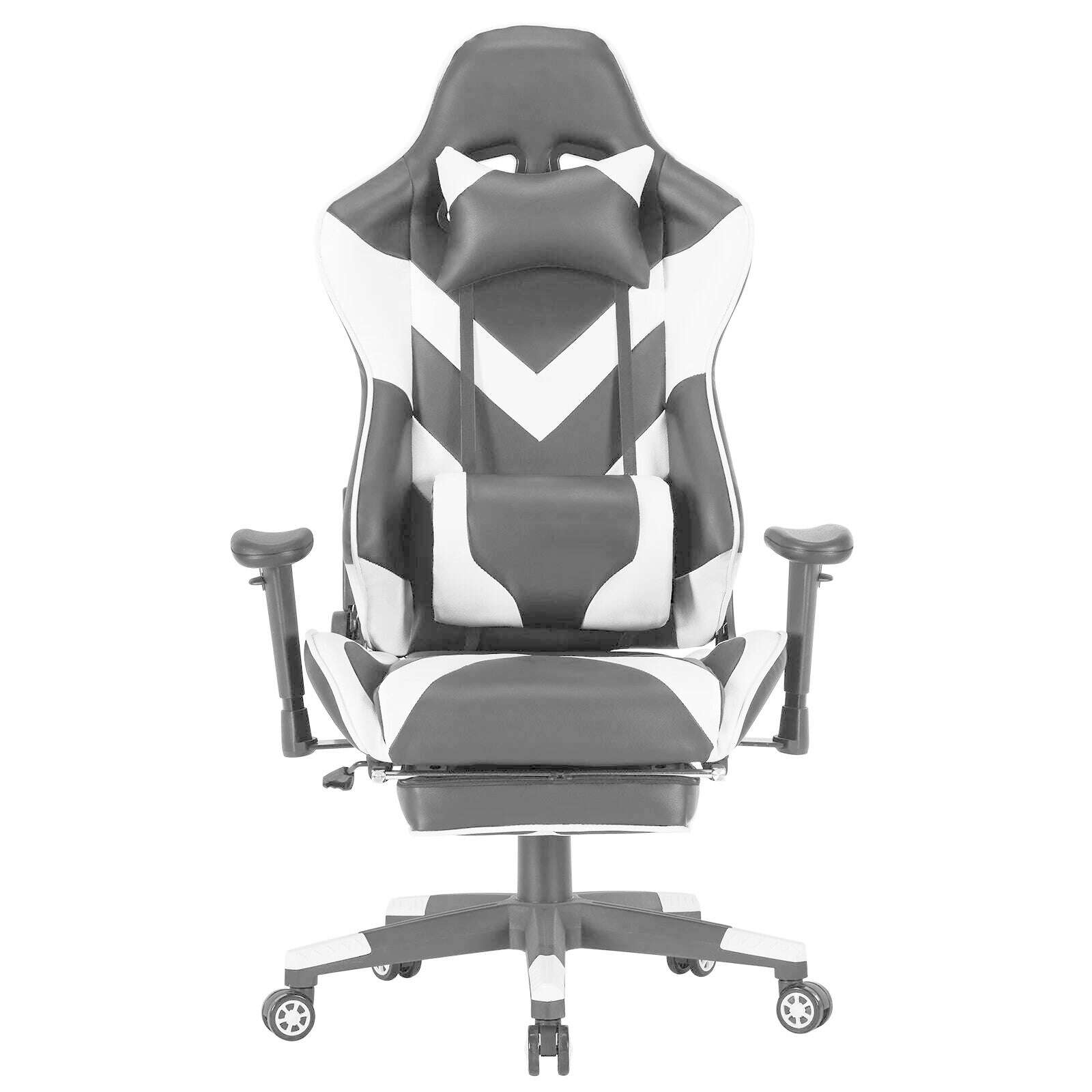 WOLTU Swivel Computer Desk Office Chair Racing Gaming Chair Faux Leather Seat with 155°Tilt Reclining Lumbar Cushion Relaxing