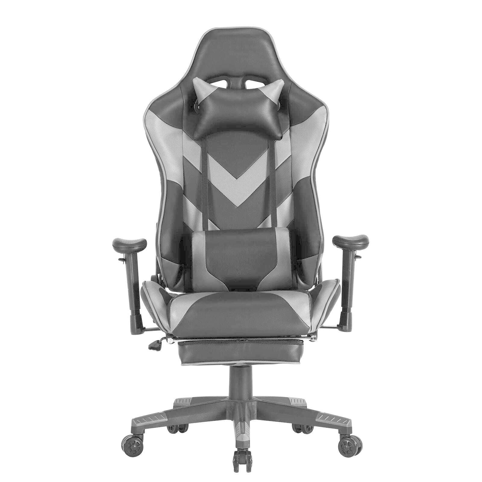 WOLTU Swivel Computer Desk Office Chair Racing Gaming Chair Faux Leather Seat with 155°Tilt Reclining Lumbar Cushion Relaxing