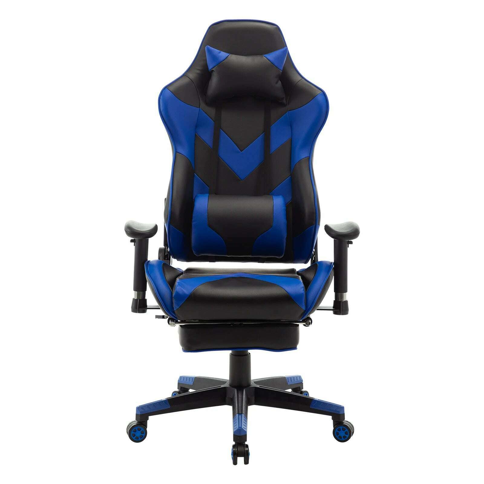 WOLTU Swivel Computer Desk Office Chair Racing Gaming Chair Faux Leather Seat with 155°Tilt Reclining Lumbar Cushion Relaxing