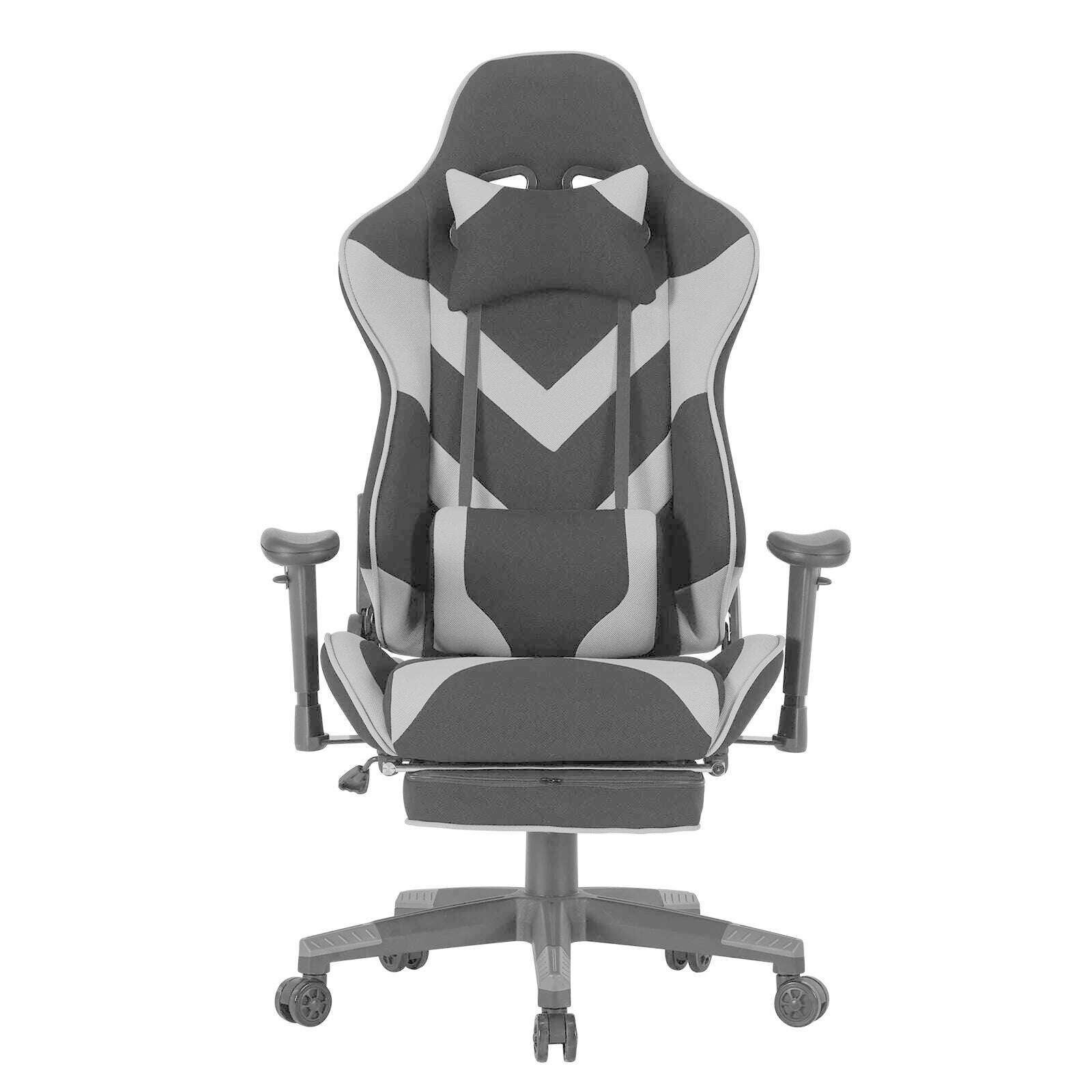 WOLTU Swivel Computer Desk Office Chair Racing Gaming Chair Faux Leather Seat with 155°Tilt Reclining Lumbar Cushion Relaxing