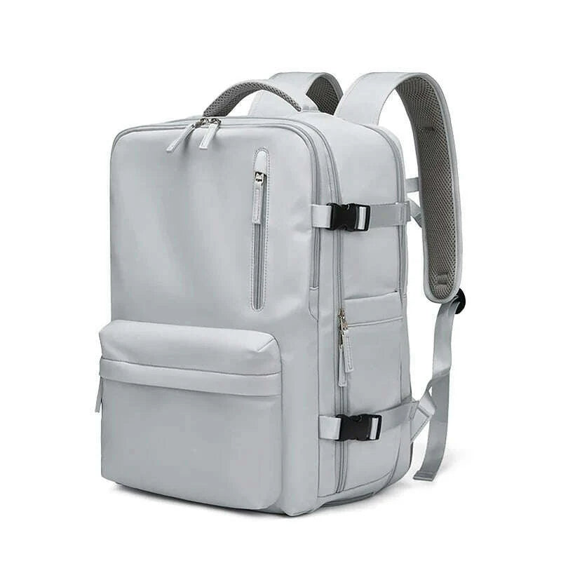 Women Travel Backpack 16 Inch Girl Expanded 39L USB Charging Business Laptop Backpack with Shoe Bag Waterproof Hiking Backpack
