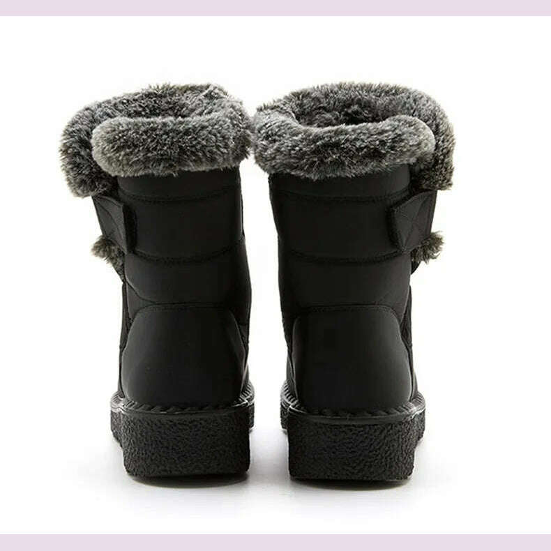 Women's Boots 2024 Trend Winter Shoes For Woman Winter Boots Ankle Low Heels Botas Mujer Waterproof Snow Boots With Fur Shoes