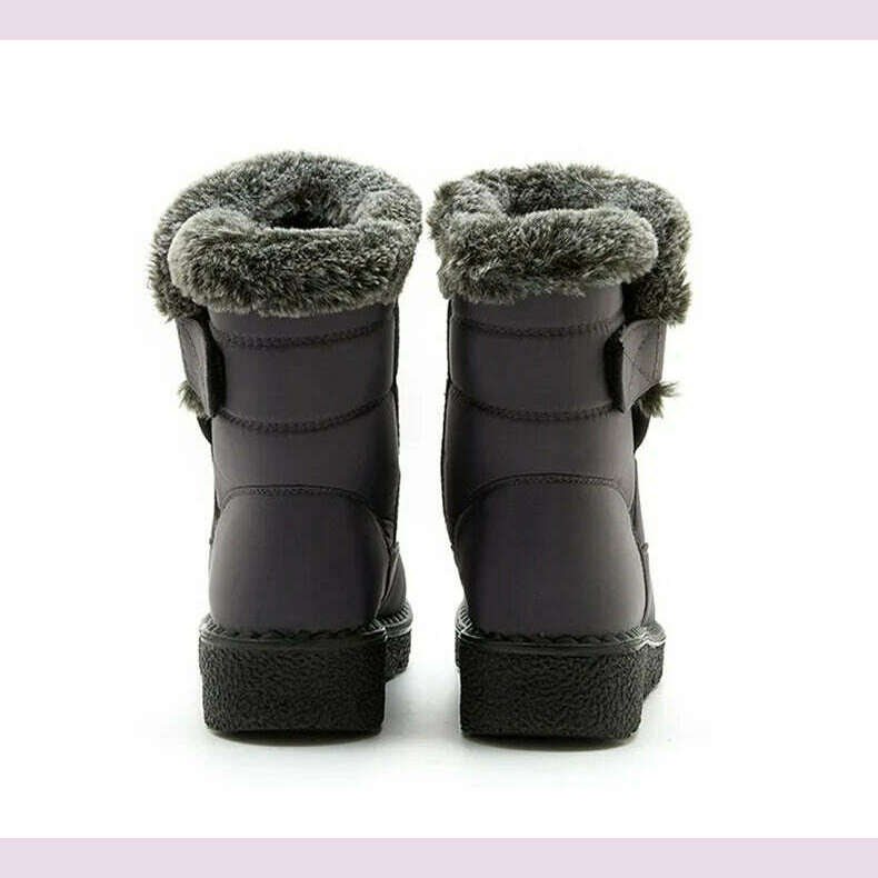 Women's Boots 2024 Trend Winter Shoes For Woman Winter Boots Ankle Low Heels Botas Mujer Waterproof Snow Boots With Fur Shoes