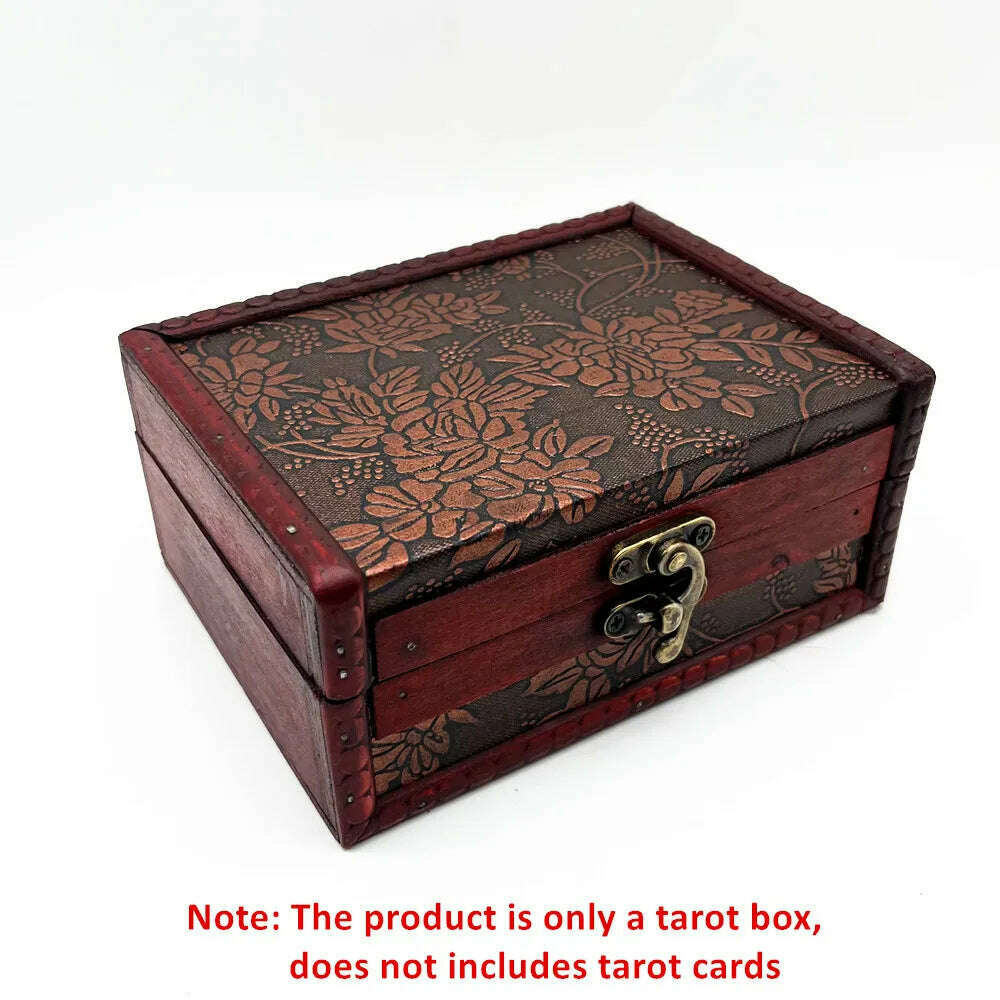 Wooden Tarot Cards Box Astrology Witch Divination Case Storage Bag Pouch Oracle Dice Accessories L756